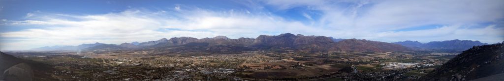 From me to you: The view from the top of Paarl Rock as seen through my telephone and google’s megamind going through all my photos and trying to stitch them together.