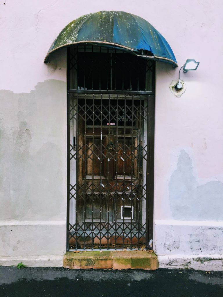 Front door nearby De Waal Park, in Cape Town. Photo taken on Sunday by GOU#1, age 12.