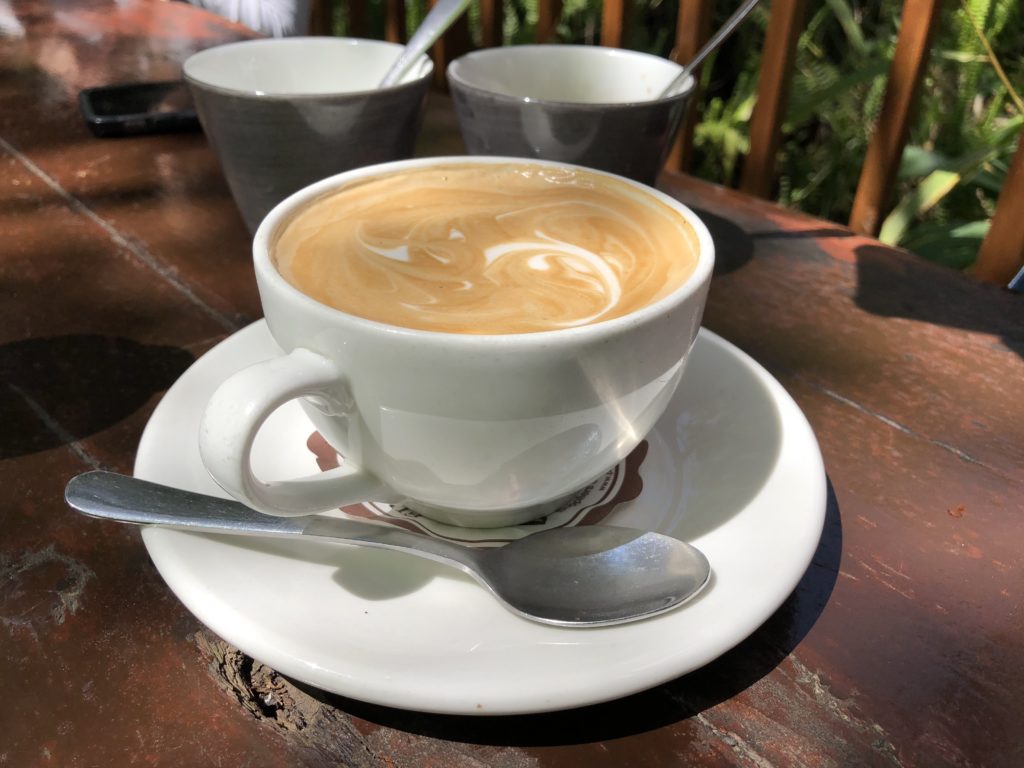 Flat white at La Belle Alliance in Swellendam.